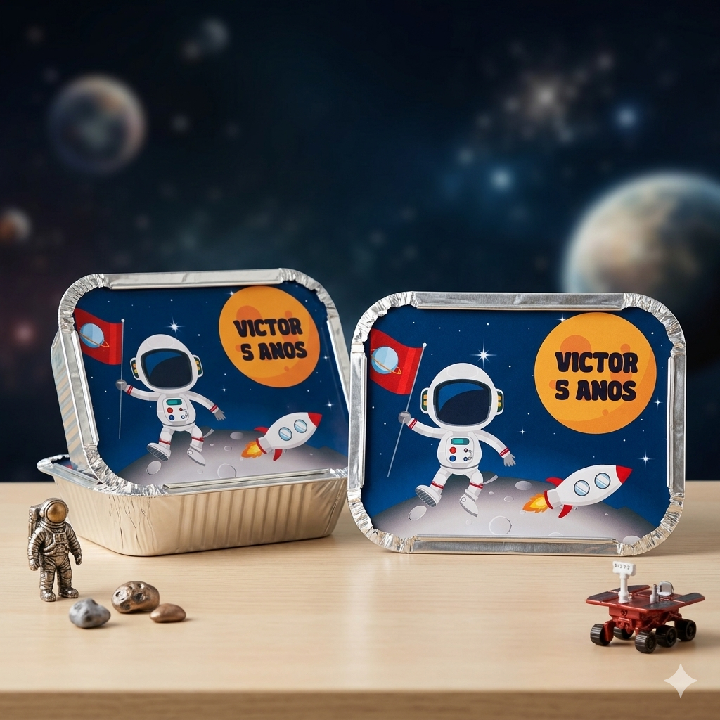 Marmitinhas Astronauta | Marmitas Personalizadas | Lembrancinhas | Festa | Aniversario