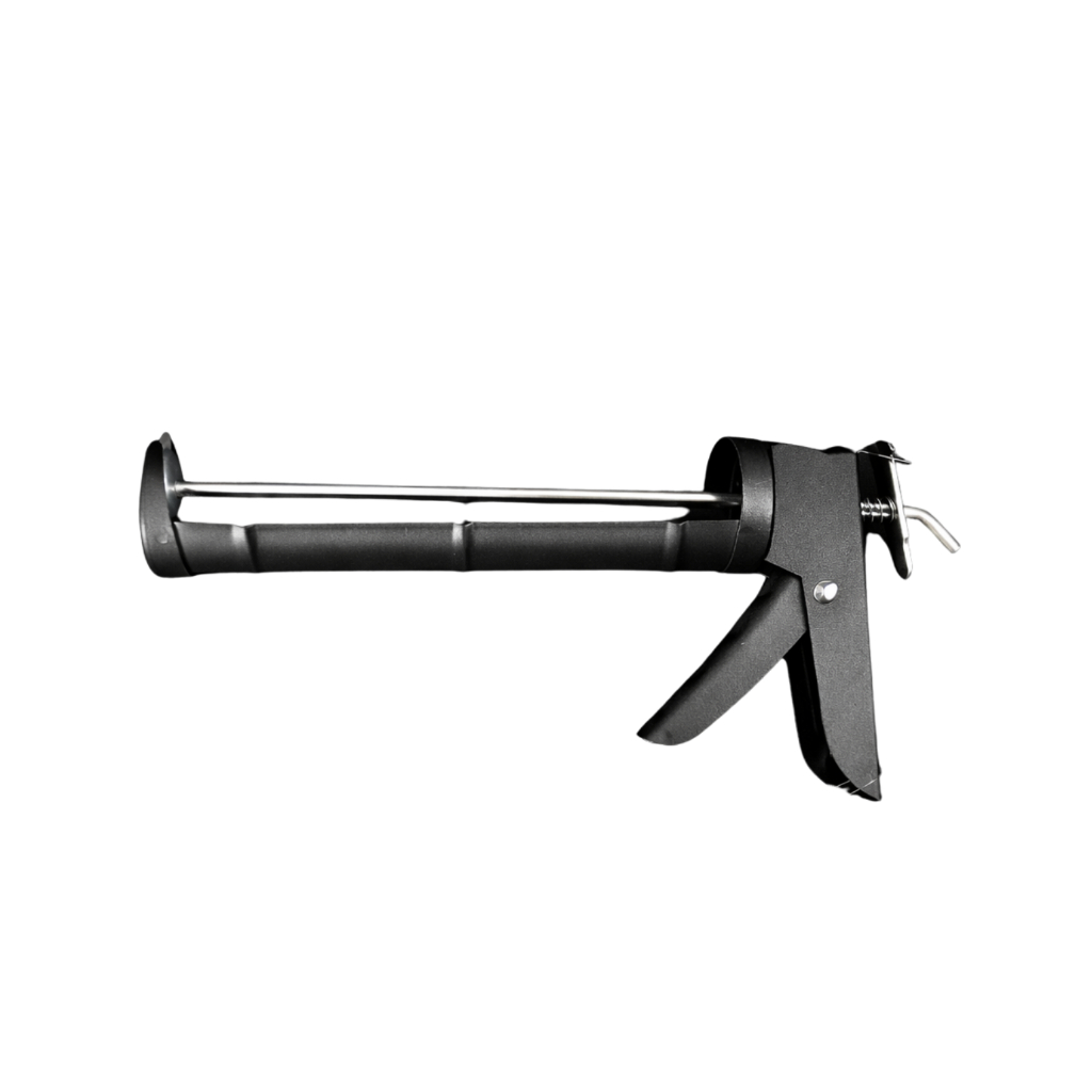 Pistola Aplicadora de Silicone 9 Polegadas Preto Gamma com Gatilho e Travamento
