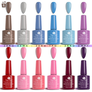 Kit 12 Esmaltes em Gel LED UV COLEÇÕES para Unhas Manicure Zero HEMA TPO DMPT 12ml