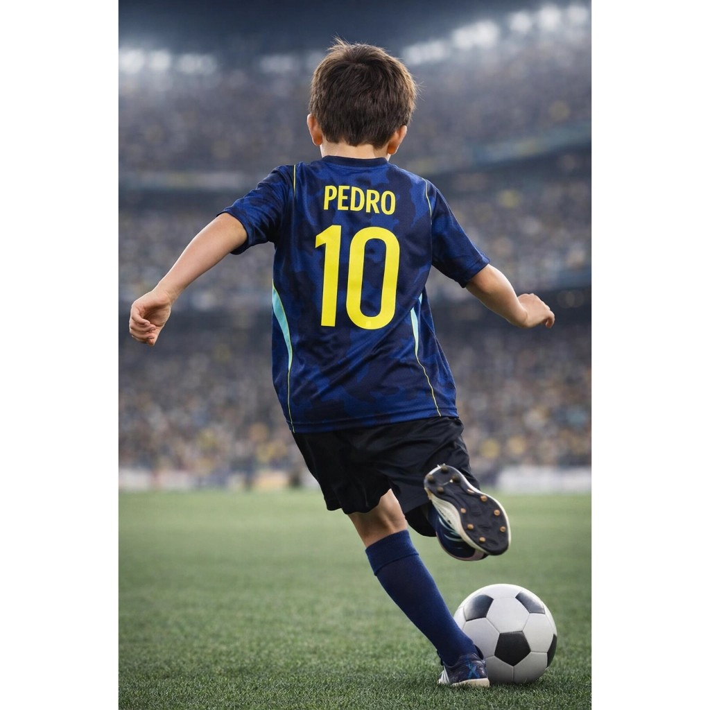 Conjunto PERSONALIZADO INFANTIL (SEU NOME). Copa no Estilo 2026.