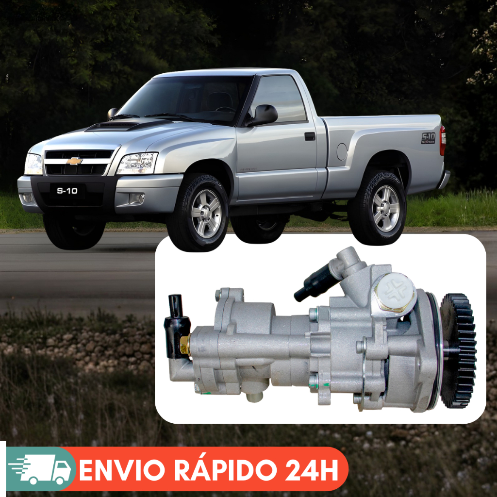 Bomba Direção Hidráulica Com Bomba Vácuo S10 Blazer T4 (motor 2.8)