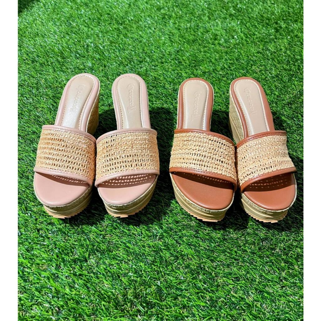 Tamanco Sandália Feminina Anabela com Tira em Trama – Conforto e Estilo Natural