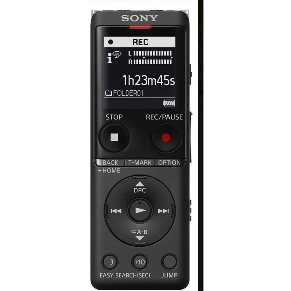 Gravador De Áudio Digital Sony Icd-ux570f USB  Estéreo Tela Oled