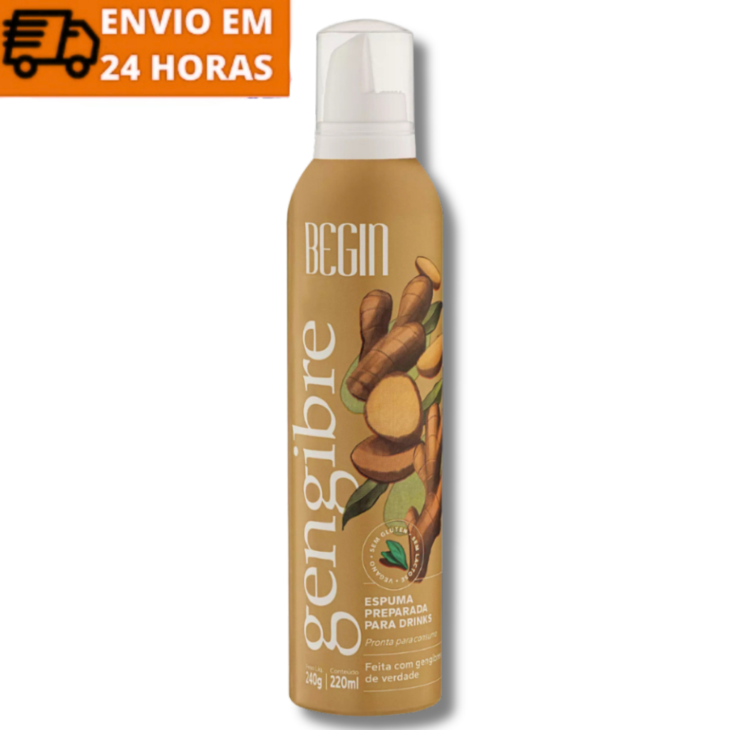 Espuma Sabor Gengibre Para Drinks E Bebidas Begin 220ml
