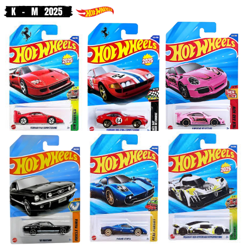 Carrinhos Hot Wheels Lotes K ao M Ferrari, Porsche, Mustang, Mecedez, Honda novo, lacrado, miniatura