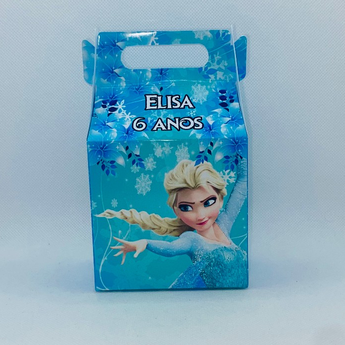 Caixinha Frozen Maletinha Personalizada com Nome Idade Lembrancinha Festa Infantil Aniversário