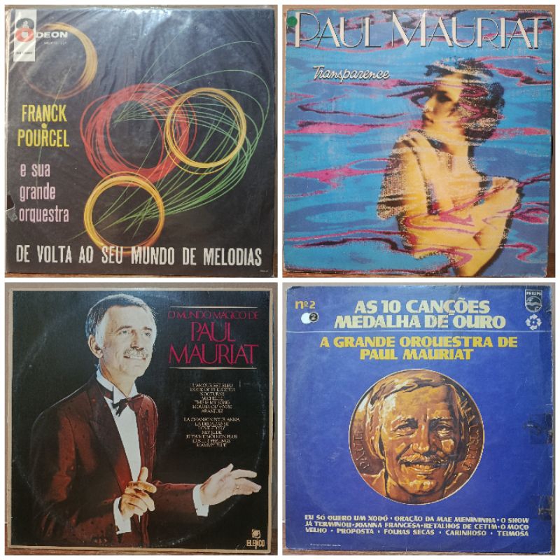 LP Lote com 4 discos franck pourcel e Paul Mauriat 07 (018)