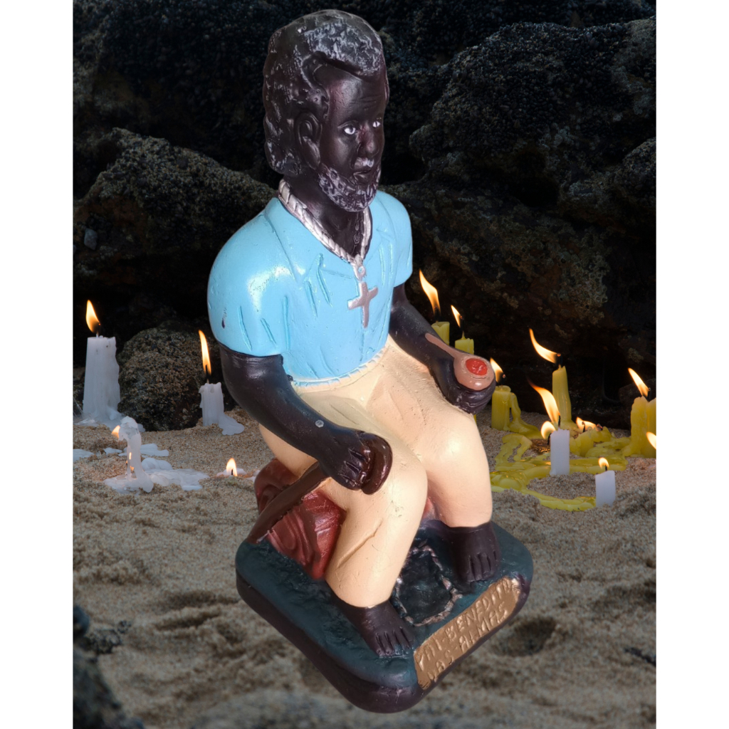 Imagem Preto Velho Pai Benedito Das Almas 20cm Umbanda curador conselheiro sabedoria cura