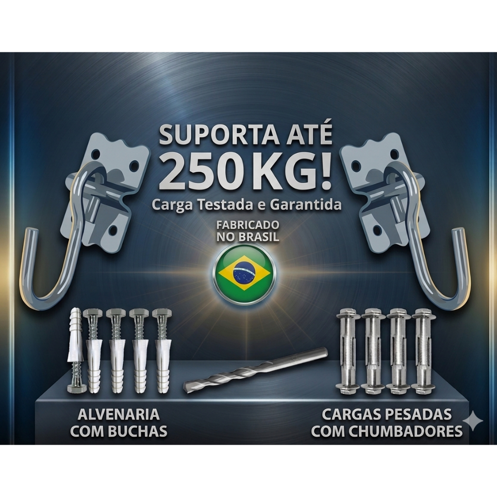 Gancho para rede reforçado com Broca / Rede De Balanço / gancho / Armador de rede / gancho de rede