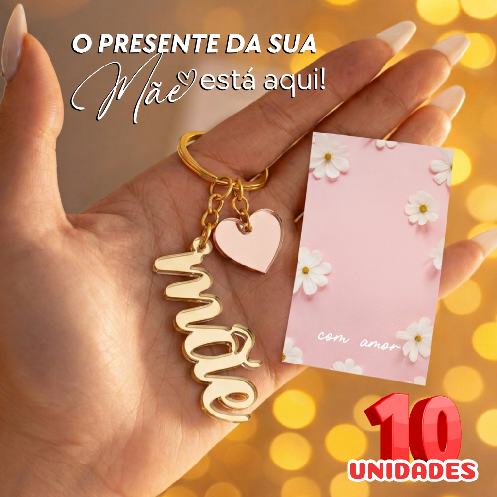 10 Unidades Chaveiro Lembrancinha Brinde Mimo Dia Das Mães