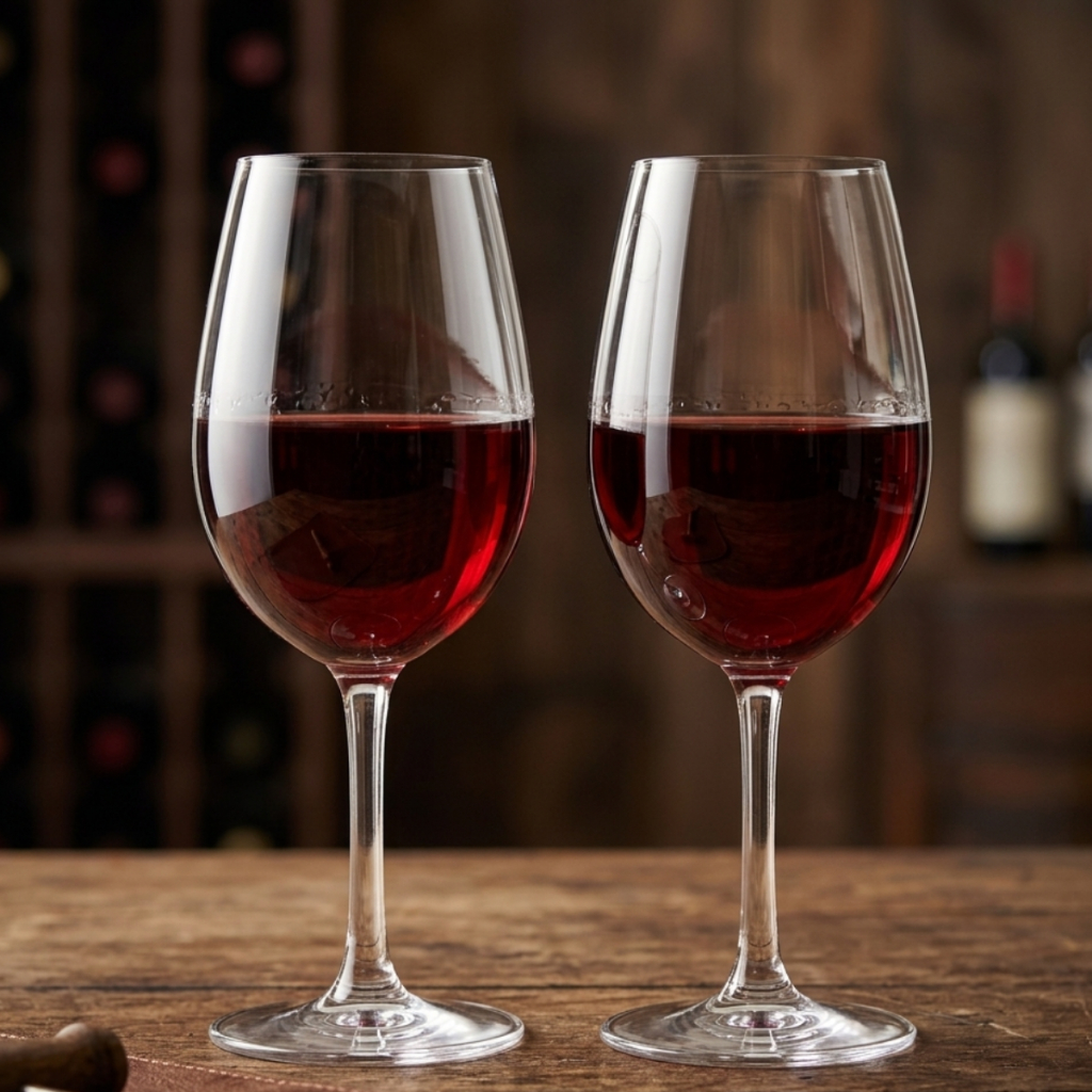 Taças de Vidro Iso Bourbon, Jogo 2 Taça de Vidro Para Degustação de Vinho 210ml  - Ruvolo