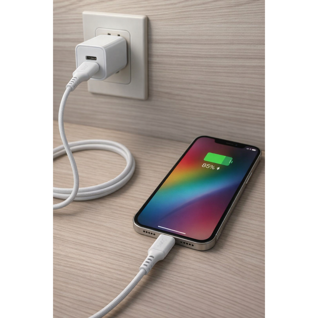Cabo iPhone Lightning Tipo C PD 27W 2m Carregamento Rápido Resistente
