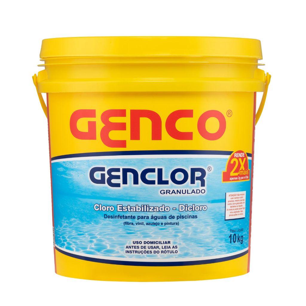 GENCLOR CLORO GENCO GRANULADO ESTABILIZADO 10 KG - GENCO