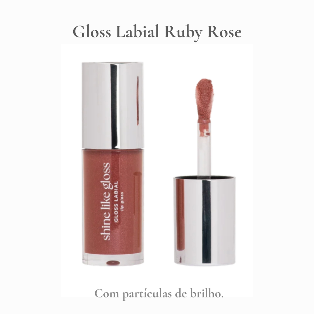 Gloss Labial Ruby Rose Blow Shine Like Gloss Brilho Intenso Efeito Espelhado Hidratante