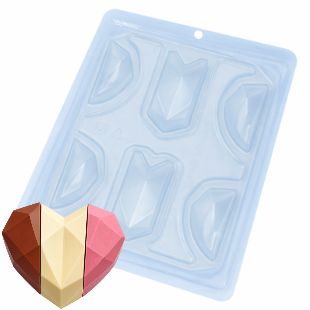 Forma Coração Lapidado Fatias 3 Partes 200g 10645 em Oferta na Shopee