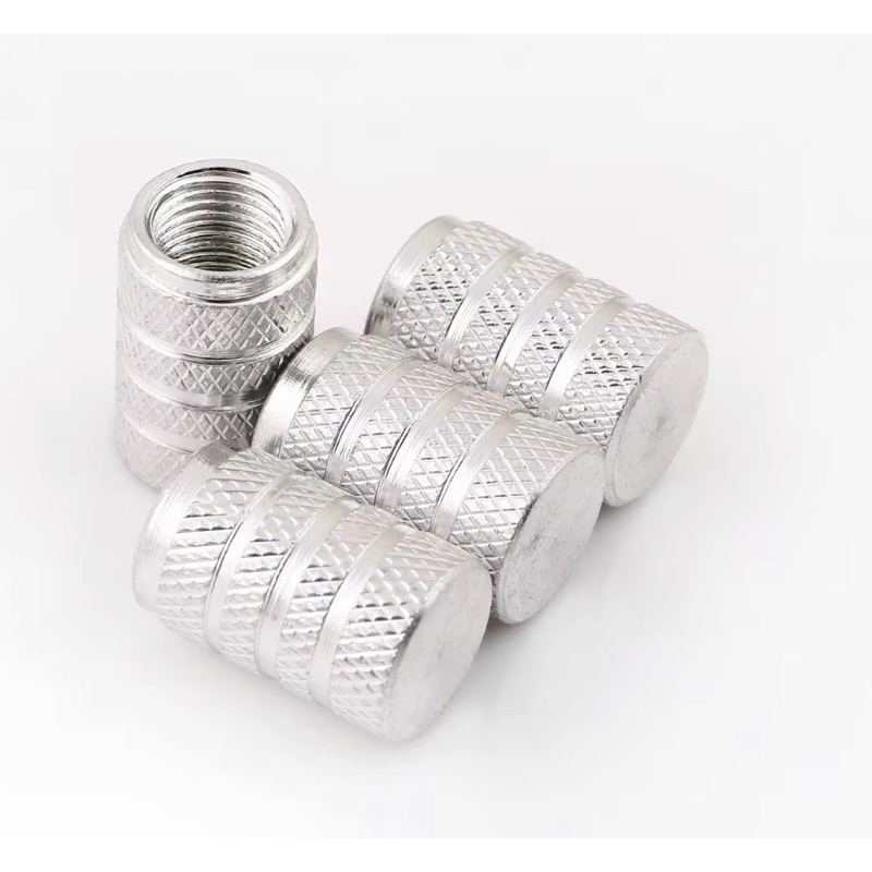Tampa Bico de Pneu Válvula Carro Moto 4 Tampinhas em Metal Pito Ventil Bike Bicicleta