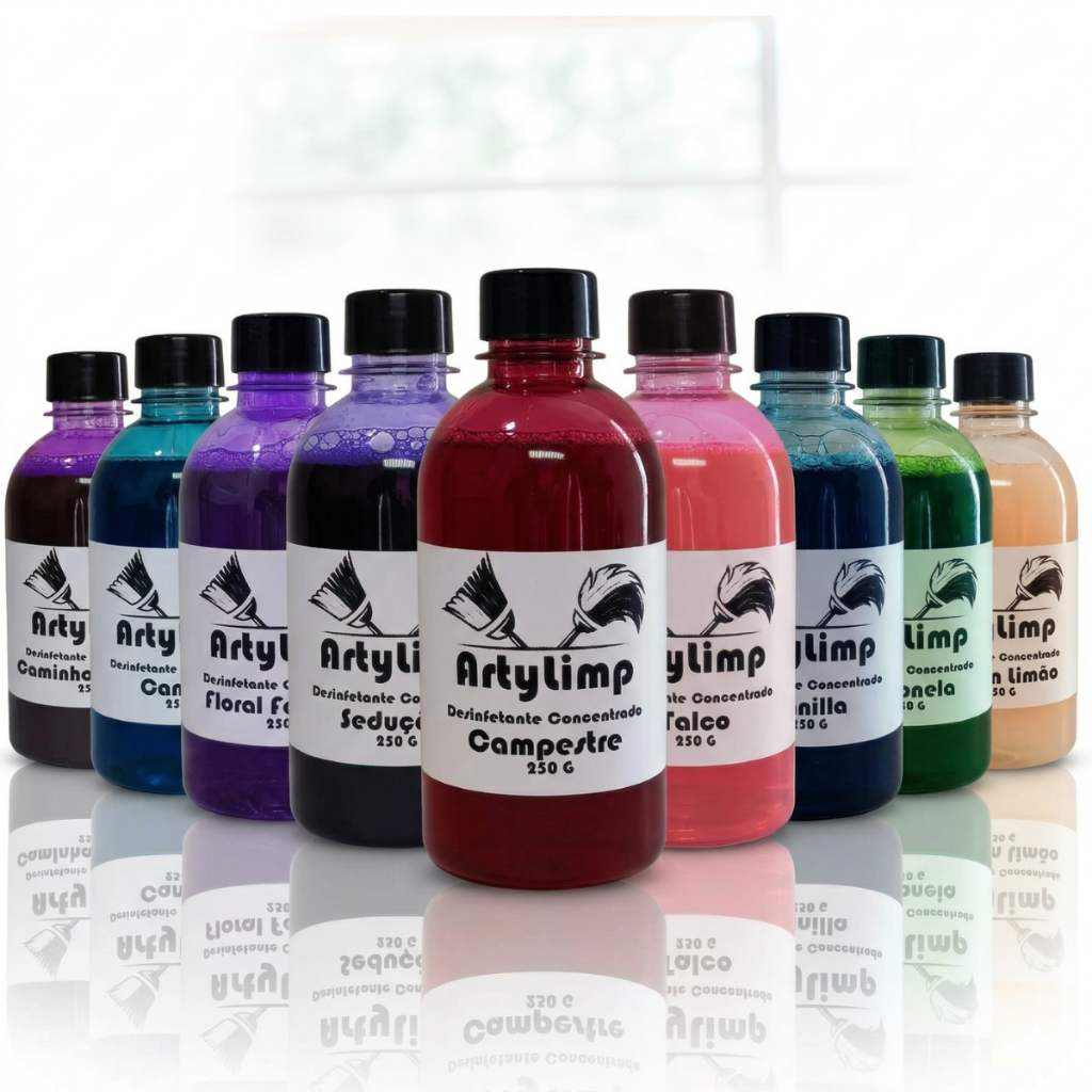 Desinfetante Super Concentrado Faz 25 Litros | Diversos Aromas Duradouro e Agradável ArtyLimp