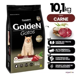 Ração Golden Fórmula Gatos Adultos Castrados Sabor Carne 10,1kg