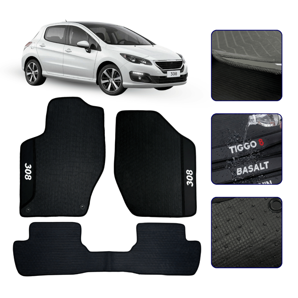 Jogo de Tapetes Para Peugeot 308 Kit Automotivo 2012 2013 2014 2015 2016 2017 20