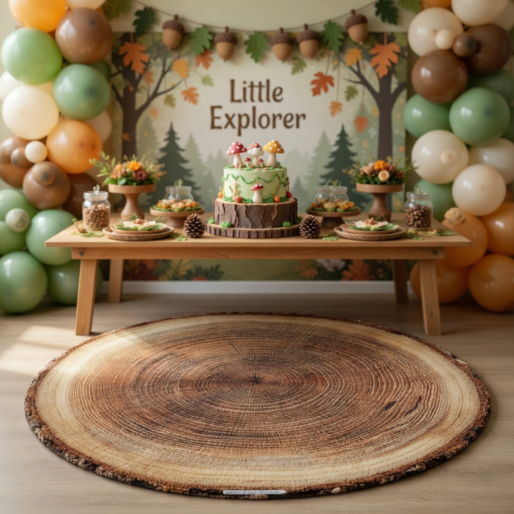 Tapete Para Decoração Emborrachado Estampa Realista Madeira Natural Tronco 140x140 Lançamento Bibi Painéis