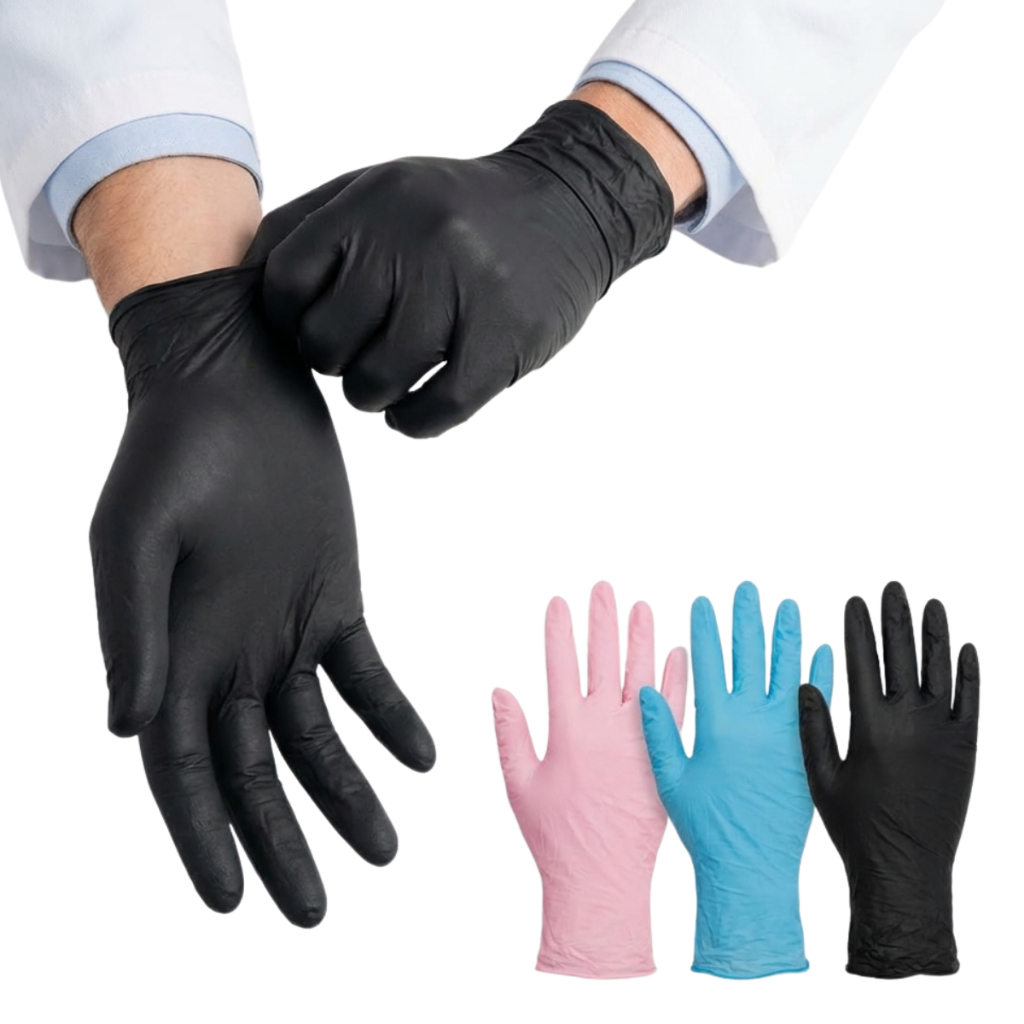 Luva Nitrílica Talge 100un Sem Pó Profissional Cozinha Estética Limpeza Indústria