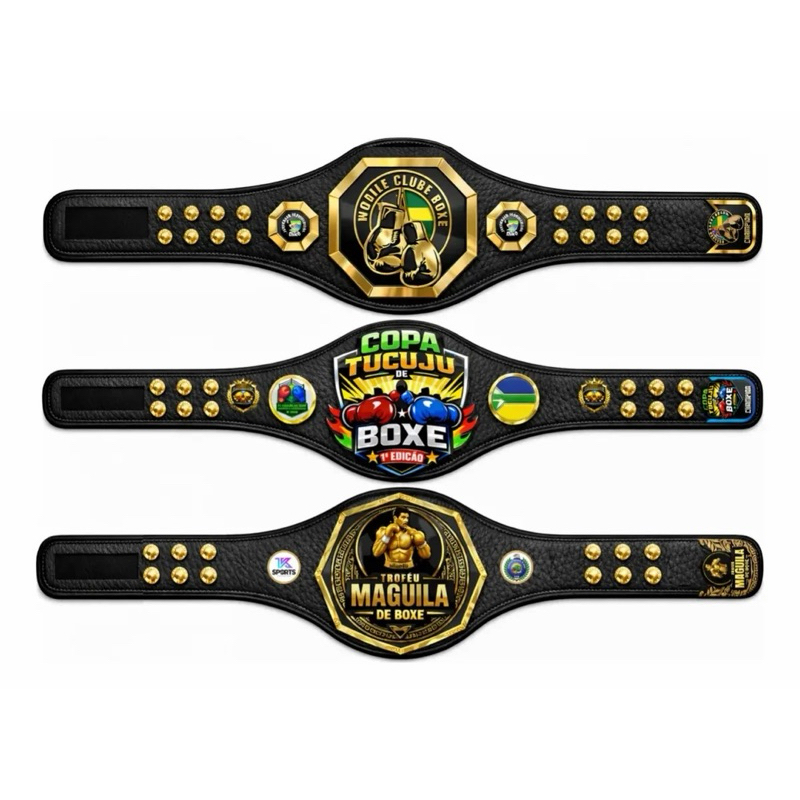 Cinturão de Campeão Artes Marciais - Personalizado, PROFISSIONAL, BOXE, MMA, MUAY THAY, JIU-JITSU, KARATE, KICKBOXING