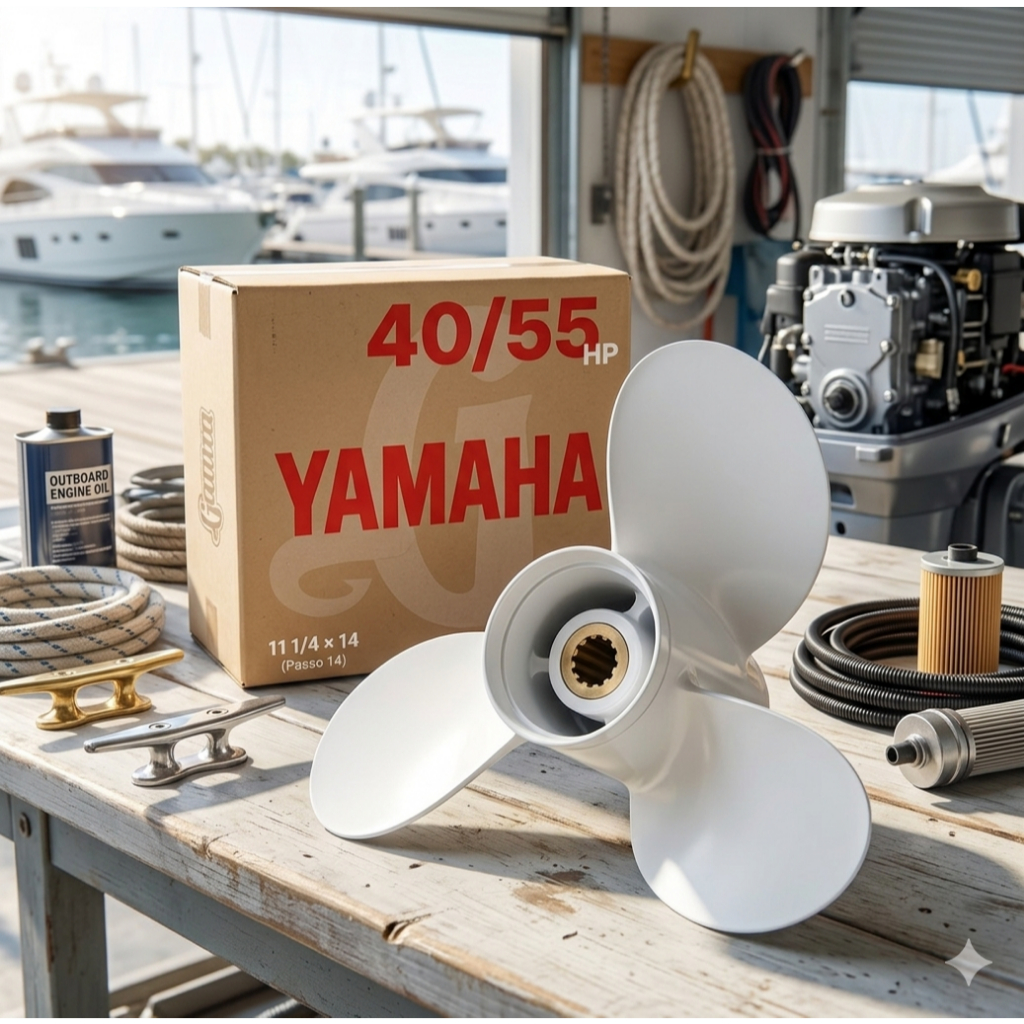 Hélice Motor de Popa Yamaha 40 HP Ou 55 HP 11 1/4 X 14