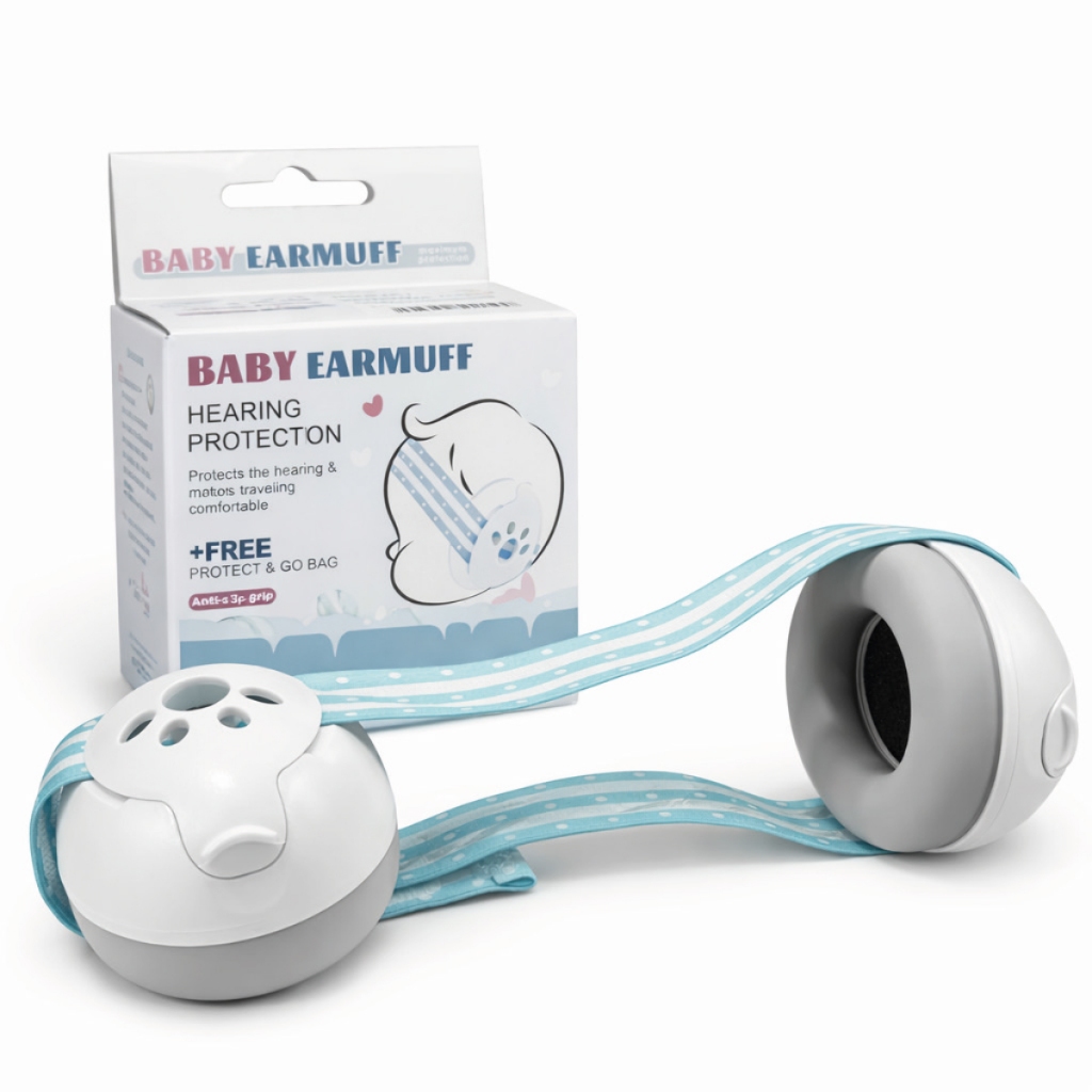 Protetor tipo concha Abafador de Ruído Infantil para Bebês Baby Muff Silent