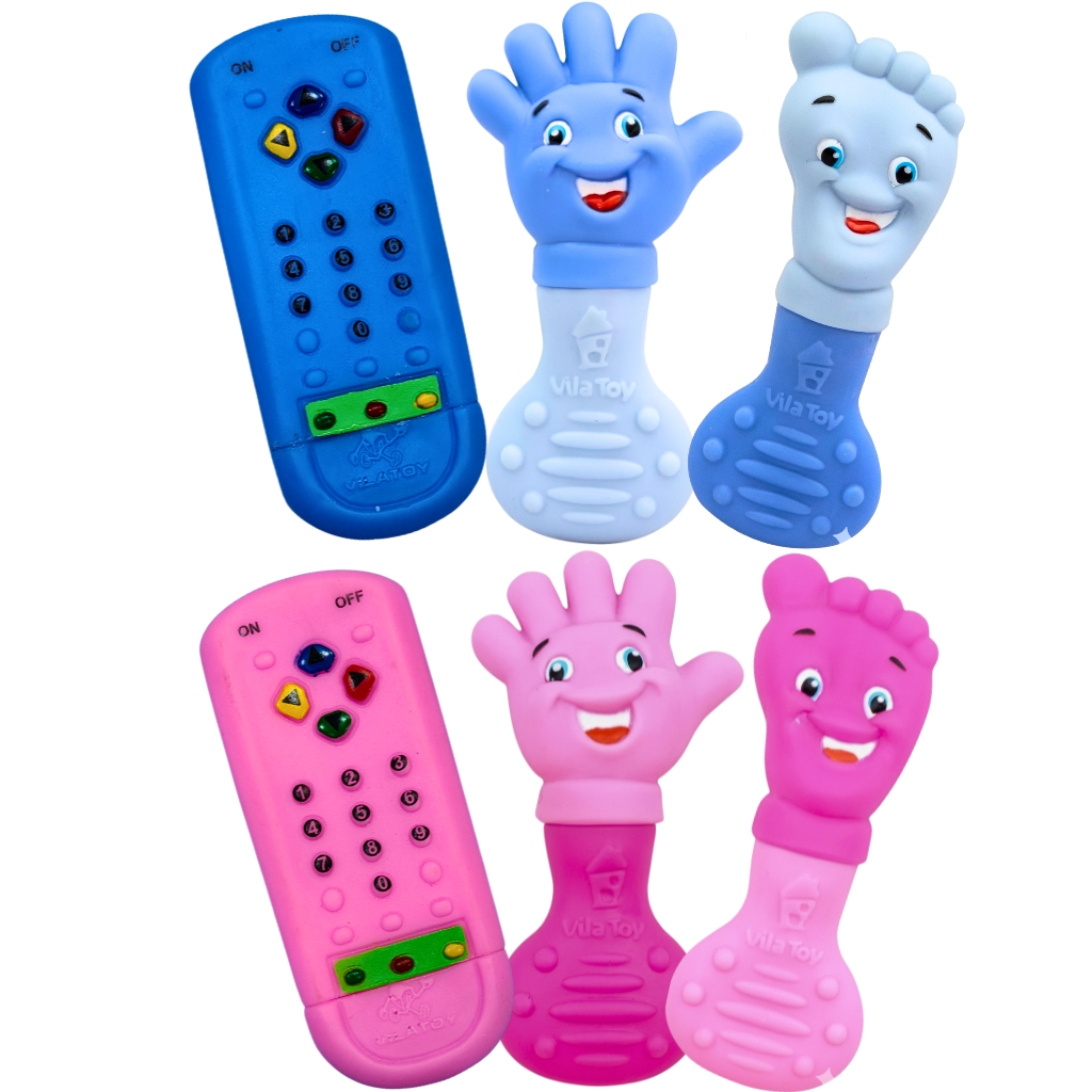 Kit Mordedor para Bebê Brinquedo Macio Alívio Dentição Gengiva