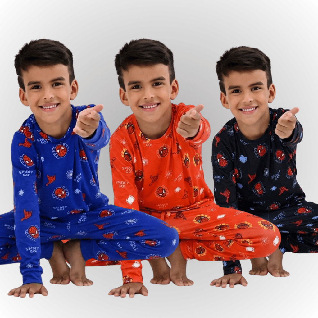 Kit 3 Pijama Infantil Homem-Aranha