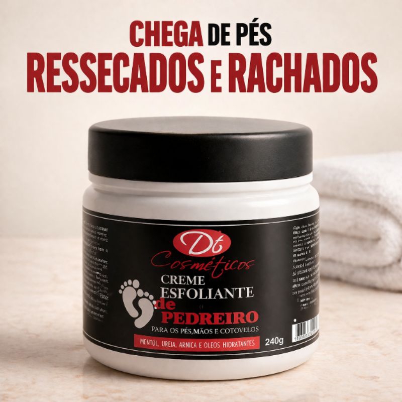 Creme de Ureia para Pés Ressecados e Rachados Esfoliante Hidratante Reparador 240g Profissional em Oferta na Shopee