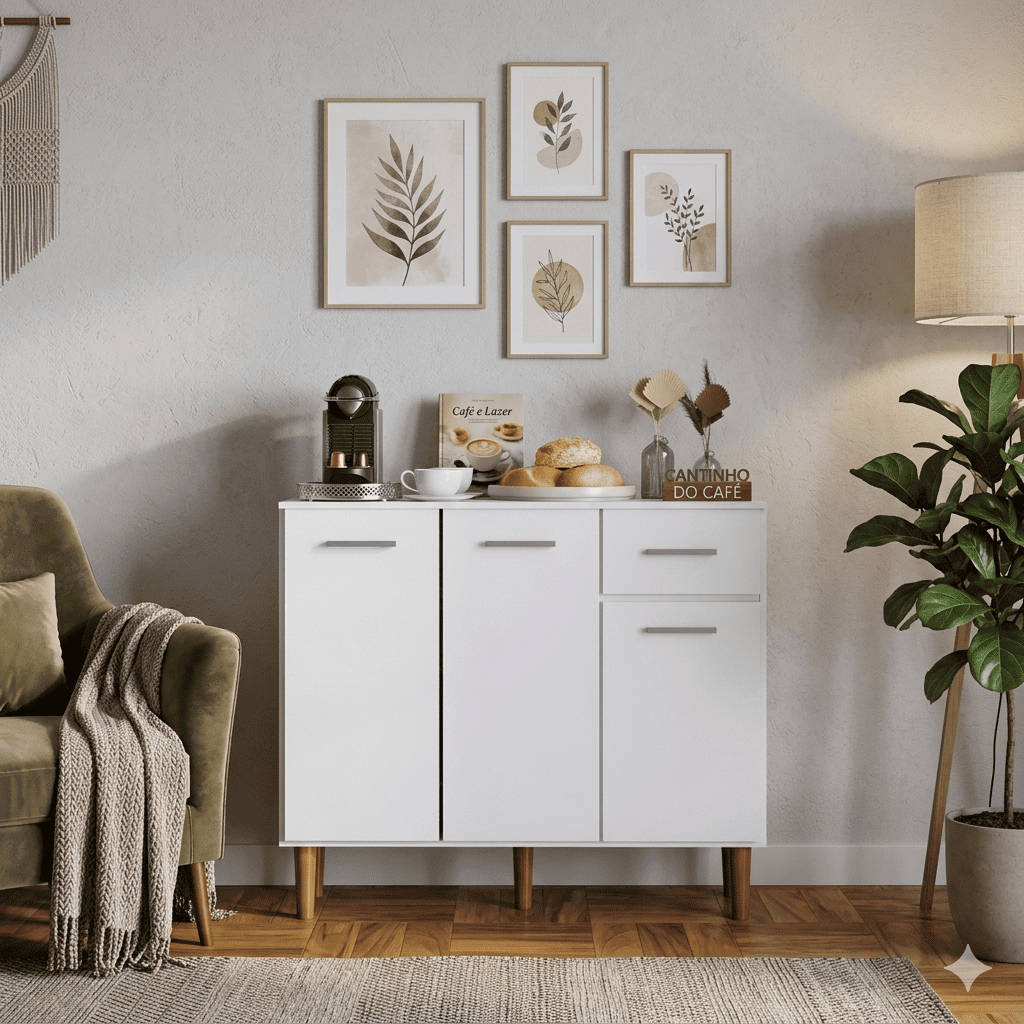 Armário Baixo Multiuso para Recepção e Apoio de Cozinha - Bonatto em Oferta na Shopee