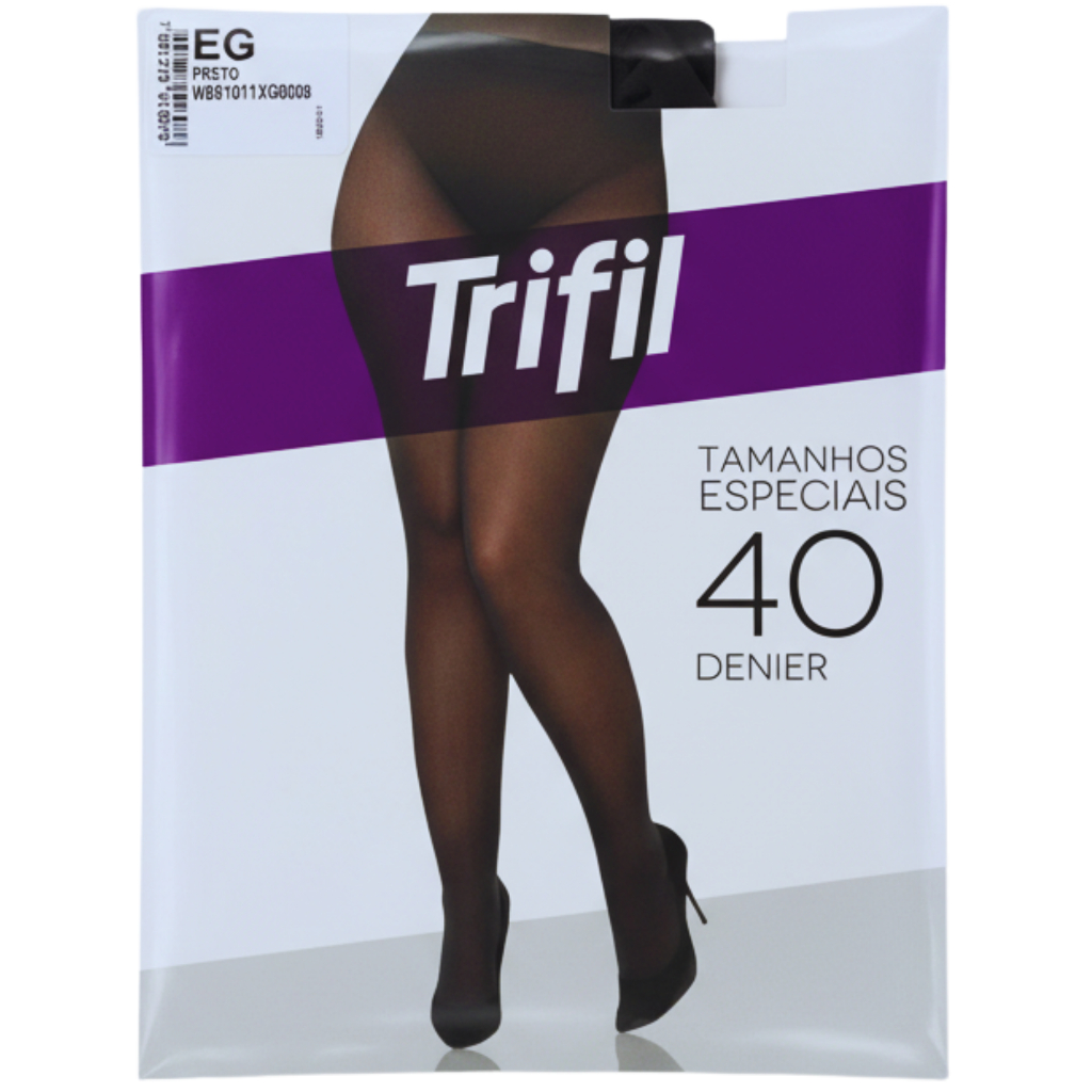 Meia Calça Plus Size Fio 40 Trifil W06101 Grossa Confortável Cintura Alta Microfibra Resistente