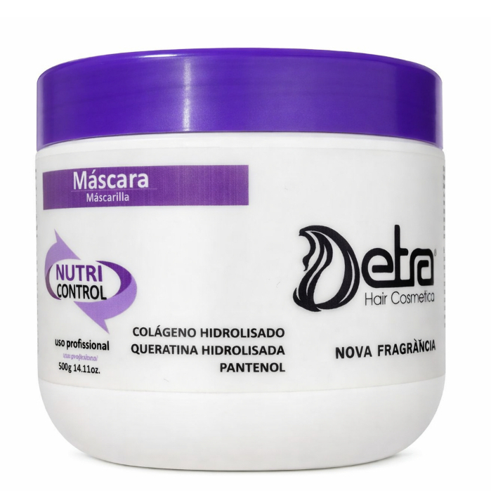 Máscara de Hidratação Profunda Pós Química Nutri Control 500ml Detra Hair Reconstrução Capilar