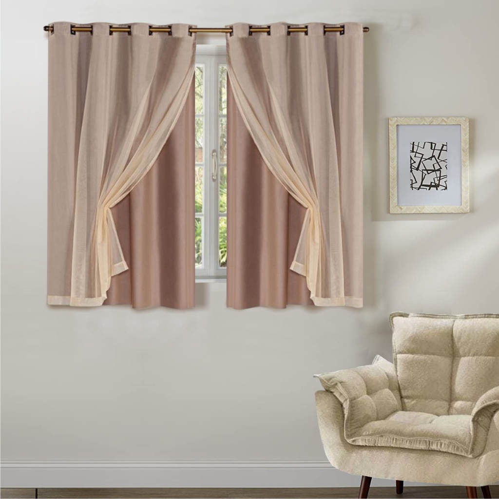 Cortina Blecaute Blackout Black Out Com Tecido Voal Liso 2,00x1,40 Mts Sala Quarto Janela Blindex em Oferta na Shopee