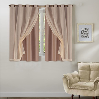 Cortina Blecaute Blackout Black Out Com Tecido Voal Liso 2,00x1,40 Mts Sala Quarto Janela Blindex em Oferta na Shopee