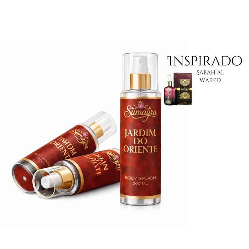 Body Splash Sumayra Feminino - Jardim do Oriente 200ml (Aroma Importado) Alta Fixação