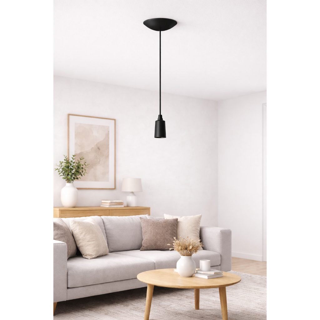Pendente Fio Cabo Decorativo Retrô Liso Lustre Luminária 110/220v