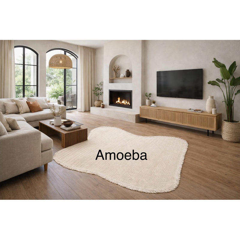 Tapete Andurá orgânic irregular                                                            100% algodão