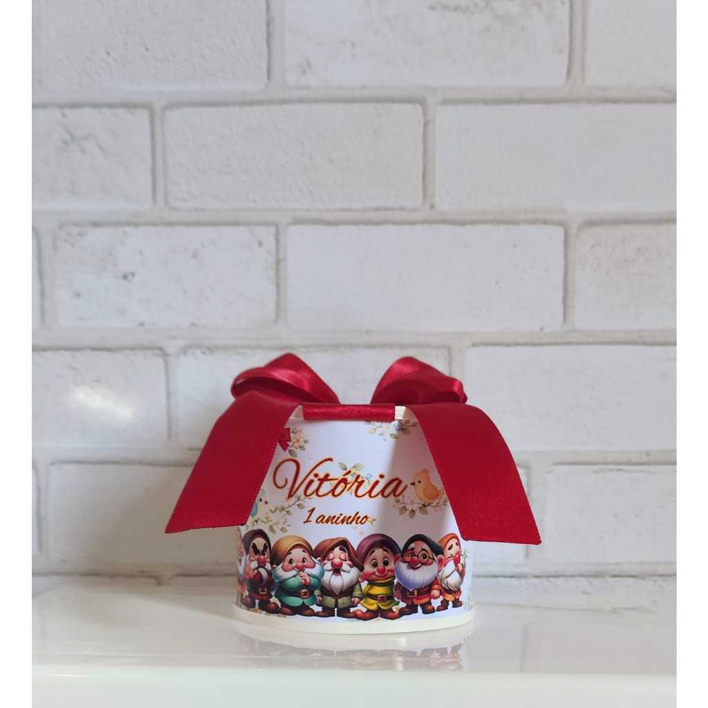 Kit Tubolatas personalizadas 5x6 –  Lembrancinha de Aniversário Branca de Neve / Diversos temas, Maternidade, Chá de beb