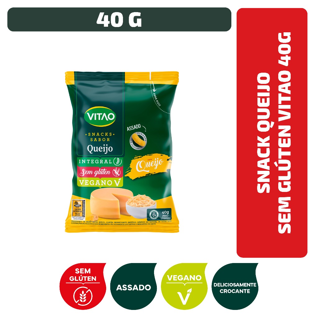 Snack Queijo Sem Glúten Vitao 40 g