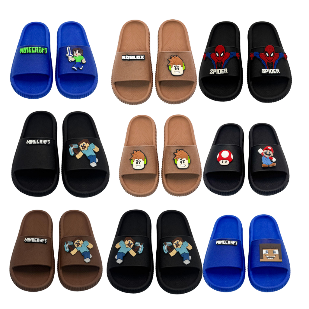 Chinelo Nuvem Infantojuvenil Masculino Personagens Antiderrapante Macio Anatômico 27 ao 40 Gamer EVA