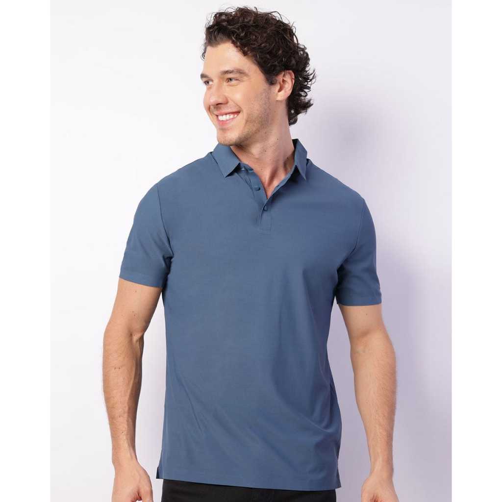Camisa Polo Masculina Poliamida Premium Corte a Laser Sem Costura - Secagem Rápida Tech Elastano Térmica - Várias Cores