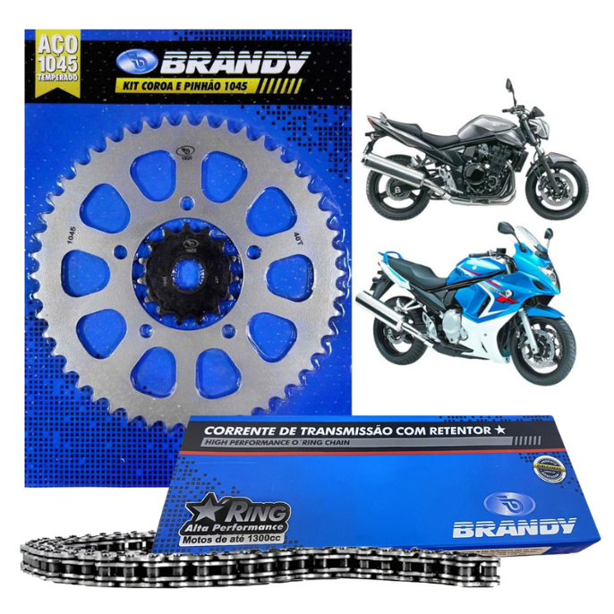 Kit Relação Completo 525x118l Suzuki GSF 650 Bandit 2007 a 2015 - Brandy