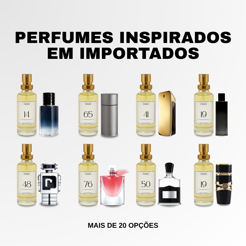 Perfumes masculinos e femininos Fissô - alta fixação, inspirados em importados 15ml