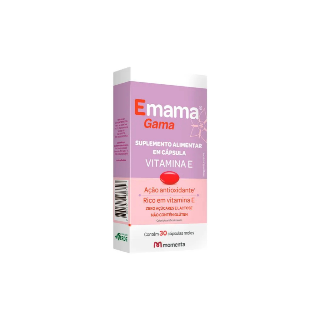 Suplemento Alimentar Momenta Emama Vitamina E 30 Cápsulas