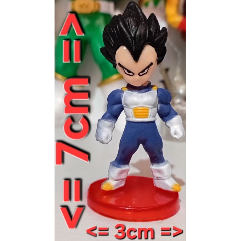 Vegeta da série Dragon Ball Z. Personagem: Vegeta. Tipo de item: Boneco Action figure colecionável.   Tamanho: 7 cm de a