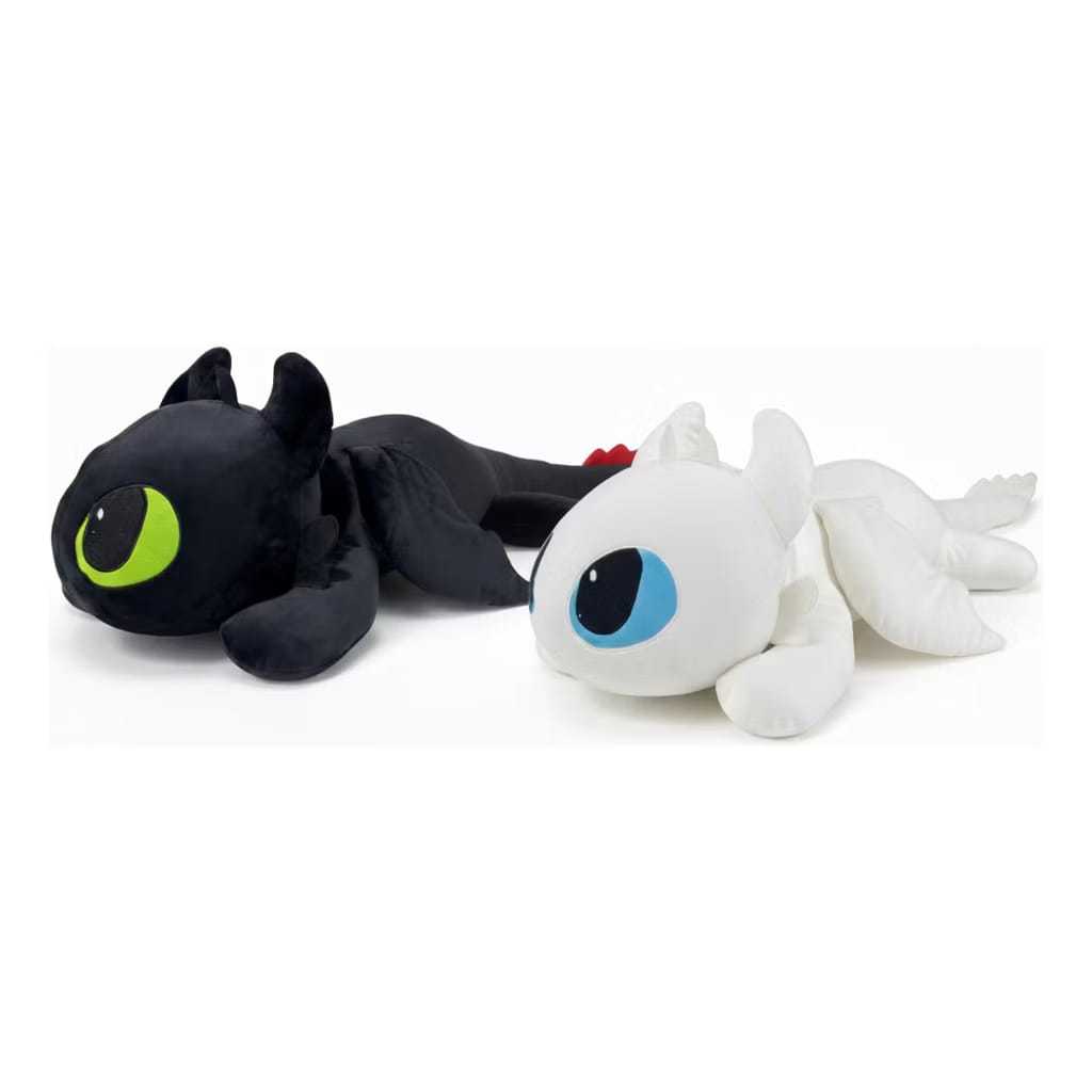 Xuxão Almofada Dragão Banguela Branco e Preto