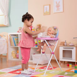 Cadeira Para Papinha De Boneca Alimentação - Kids Baby Hercules