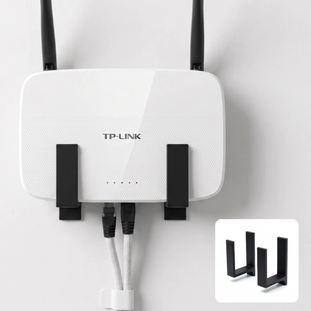 Suporte Roteador Parede Sem Furo Fita 3M Organizador WiFi Universal